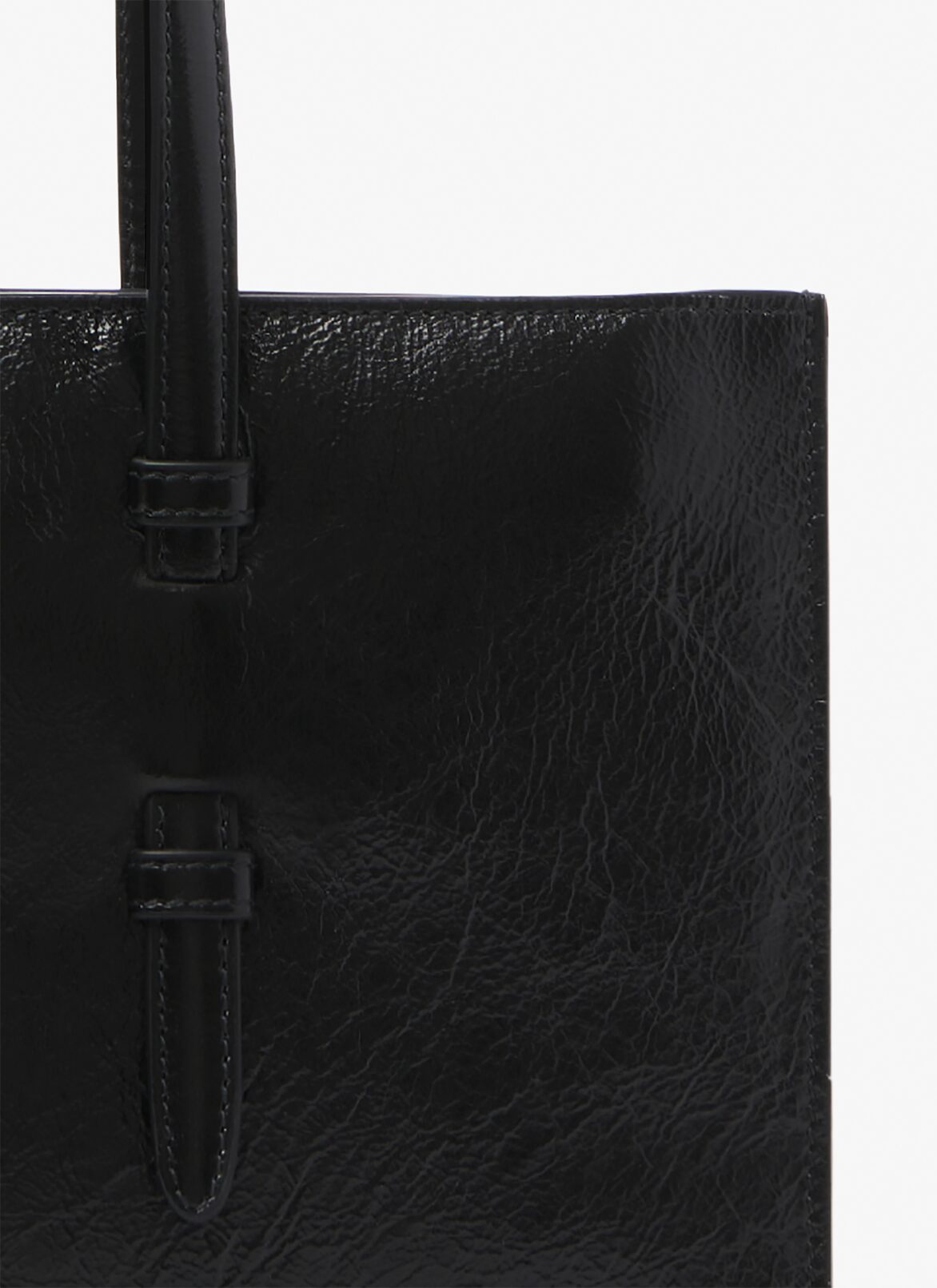 Flat Mina tote bag Small ALAÏA BLACK FLAT MINA TOTE BAG SMALL